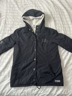 Black sherpa lined PINK jacket