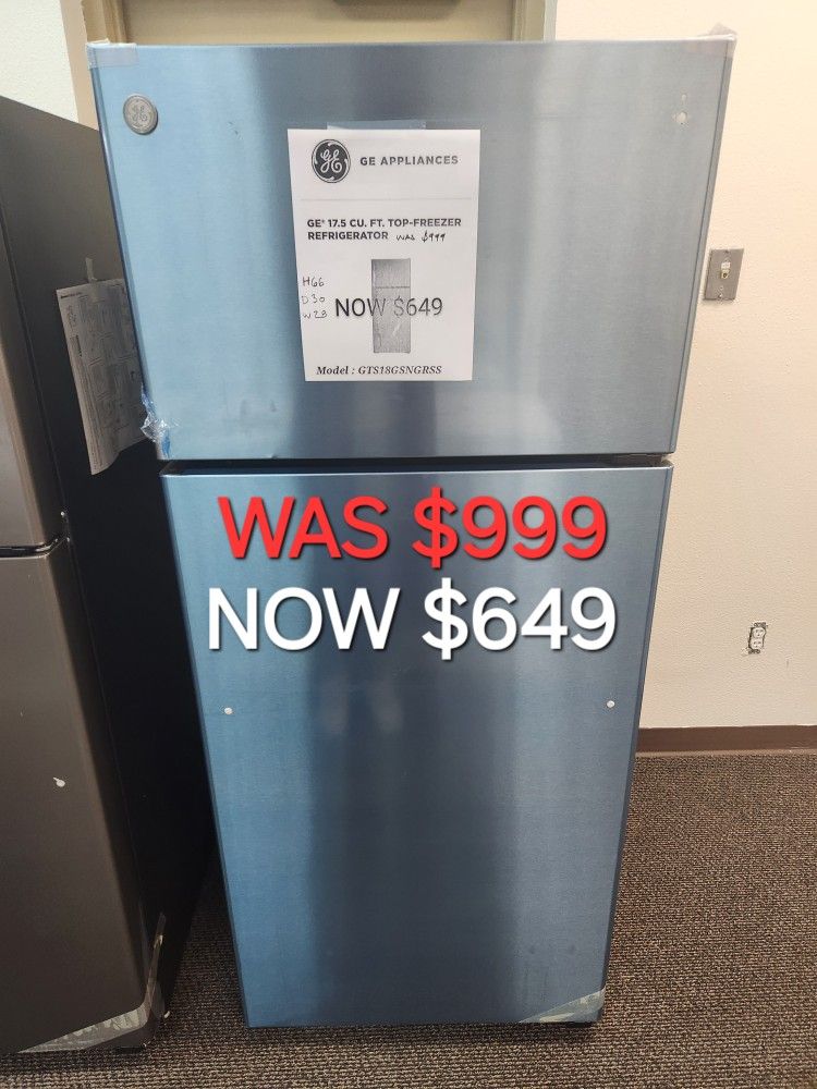 GE 17.5 CU. FT. TOP FREEZER REFRIGERATOR 