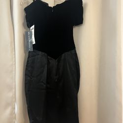Black Strapless Dress With Tags-Vintage