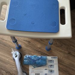 Brand New Shower Chair With Grab Bar And Toiletry Bag