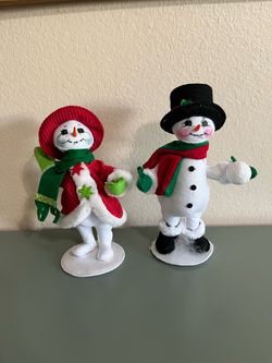 Annalee Holiday Snow Couple 9”