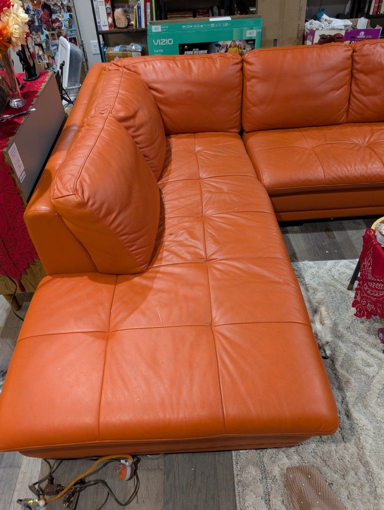 Italian Leather Sectional