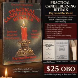 Practical Candleburning Rituals – Raymond Buckland – 1984 – $25 OBO