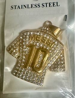 Messi 10 Faux Gold Ice Chain