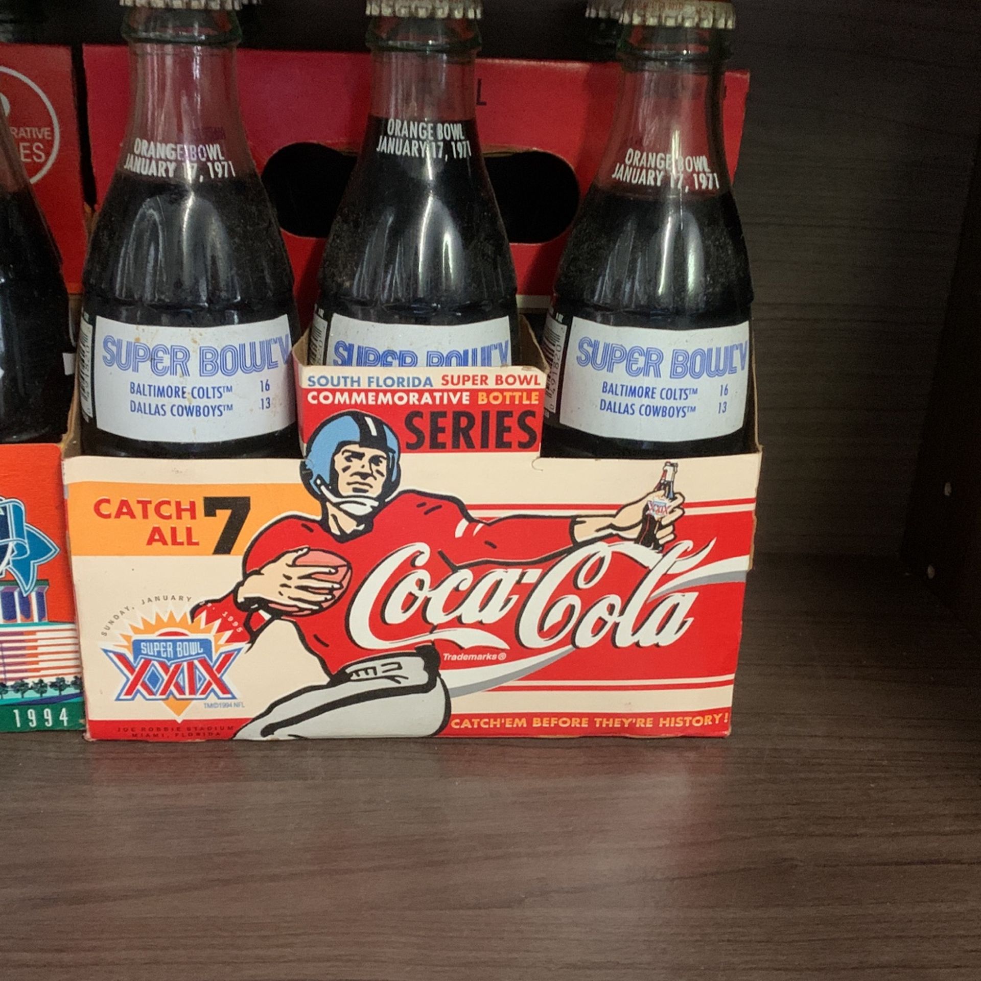 Unopen Coke Bottles Super Bowls Plus Orange Bowl