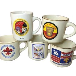 Lot of 5 Vintage Boy Scout mugs