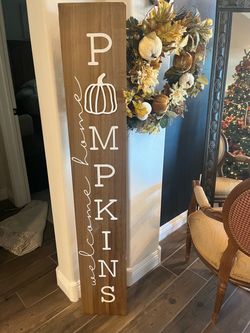 Fall pumpkin sign
