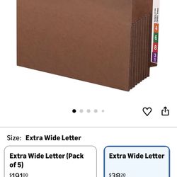 Extra Wide Letter Folders 