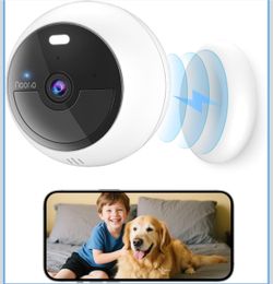 Noorio B200 Security Camera Wireless Outdoor Magnetic, 1080p Cameras for Home Security, Battery 1Min Install AI Motion Detection WiFi Indoor Camera, C