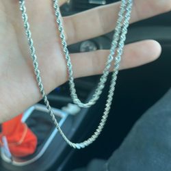 Rope silver chain