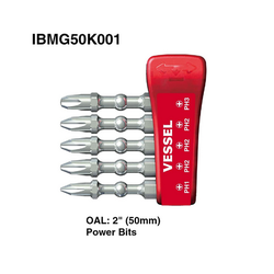 VESSEL IBMG50K001 Impact Ball Torsion Bits For Philips Screws