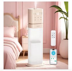 Humidifiers for Bedroom 2.1Gal/8L, Smart Humidifier for Large Room, Cool Mist Humidifiers for Home Kids Baby Plants, Top Fill Humidifier with Extensio