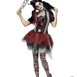 Womens Clown Halloween Costume