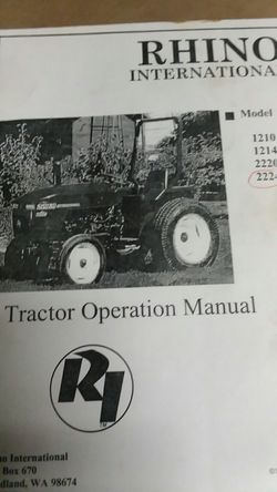 Rhino tractor manual
