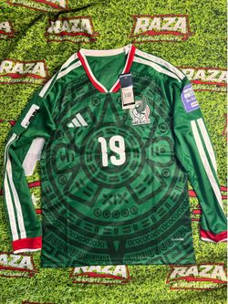 Mexico National Team Long Sleeve Home Jersey G. Mora #19 Size S o XL