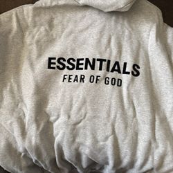 Gray ESSENTIALS hoodie