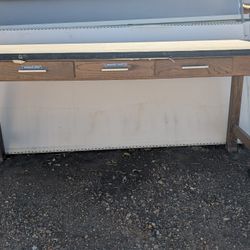 Vintage Wood Lab Table Or Desk 