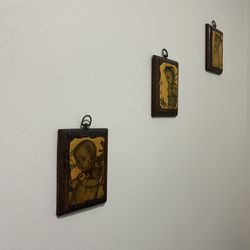 Antique Wooden Three Set Art Frame Wall 