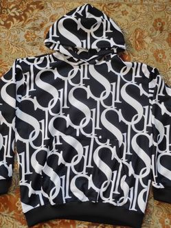 White SDL Lettering Hoodie