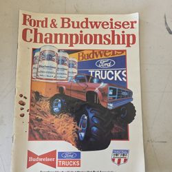 Vintage 1985 Ford Budweiser Monster Truck 4x4 Program