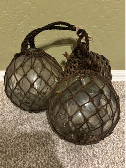 Vintage glass fishing bouys