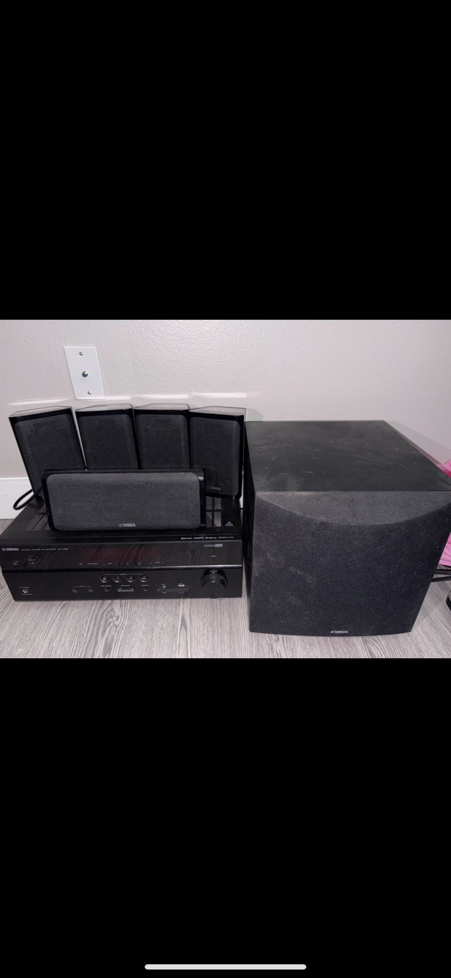 Yamaha - 5.1-Channel 4K Home Theater Speaker System with Powered Subwoofer and Bluetooth Streaming - Black