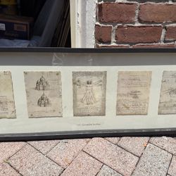 Leonard Davinci Framed 3D Prints 41 X 16 Inches - High Quality 