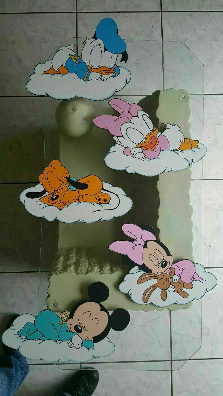 Disney babies on cloud nursery decor.