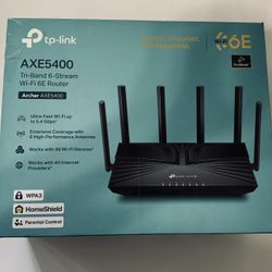 TP Link Archer AXE5400 Tri Band WiFi 6E Router New Open Box AXE5400