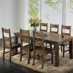 Coleman Brown Dining Table 7 Piece