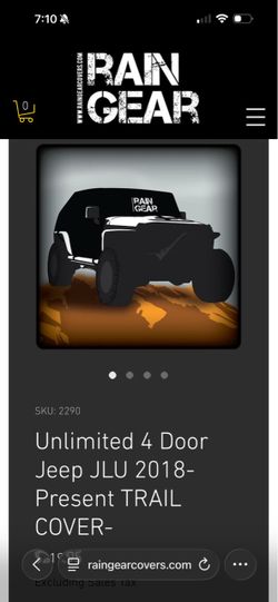 Rain Gear Unlimited 4 Door Jeep JLU 2018-Present TRAIL COVER