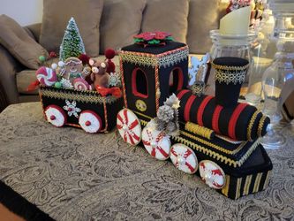 Handmade Christmas Train Holiday Decoration