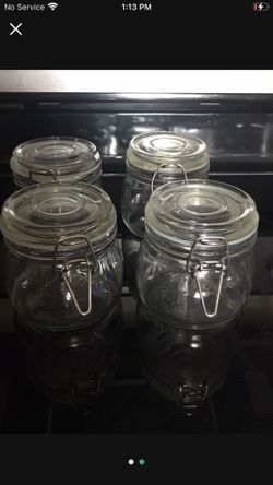 4 Airtight Glass Containers
