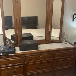 Dresser, Mirror And Nightstand 