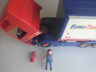 Playmobil Euro Trans Truck with Detachable Semi- Trailer 7499 Rare Made in Europe