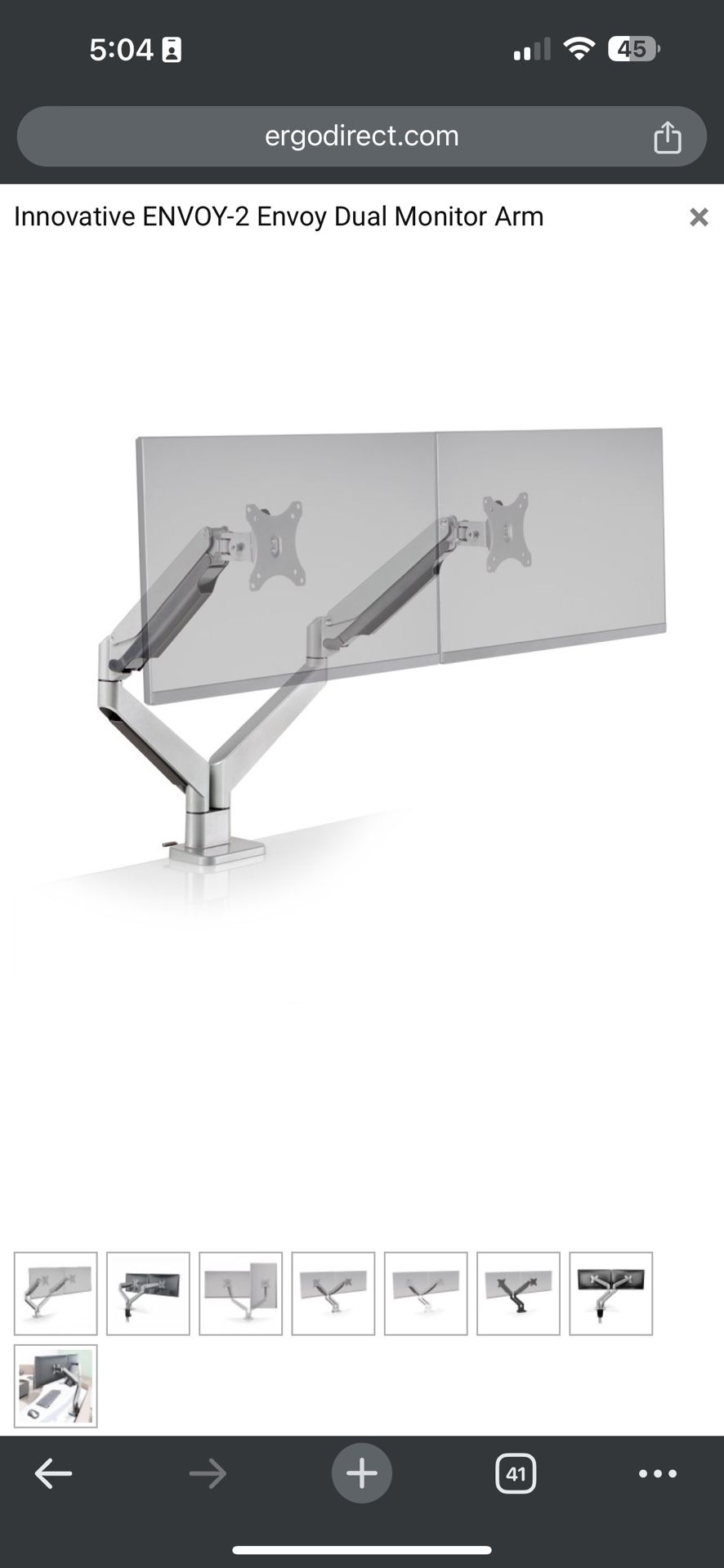 Innovative ENVOY-2 Envoy Dual Monitor Articulating Arm 2 Pieces $150 Each