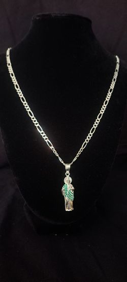 Cadena Y Dije De Plata Italiana .925 24” 