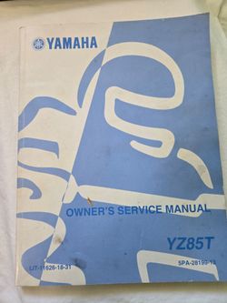 Yamaha YZ85T Service Manual