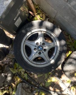 BMW rims tires five lugs fit 1994