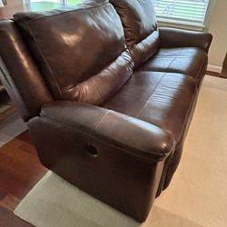 Leather Sofa and Chair