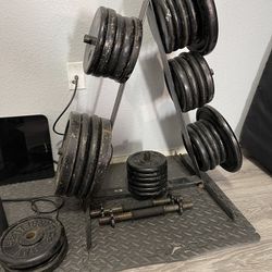 FULL ADJUSTABLE WEIGHT SET (W BENCH)  $400 OBO