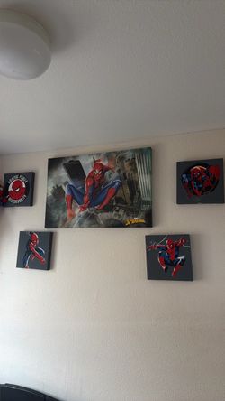 5 Spiderman Canvases