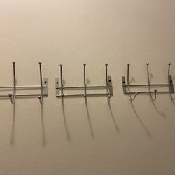 Stainless Steel Wall Mounted 9 Coat Hooks