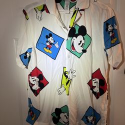 Disney Mickey Mouse Button Down Shirt