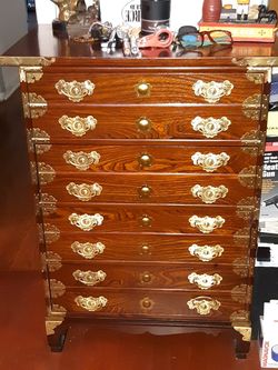 Vintage Asian pair of dressers
