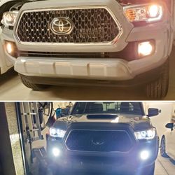H3 LED Fogs  Bulbs 6000K Xenon White, Extremely Bright 3030 Chips H3 LED Bulbs with Projector for Car Fog Lights, Daytime Running Lights DRL 