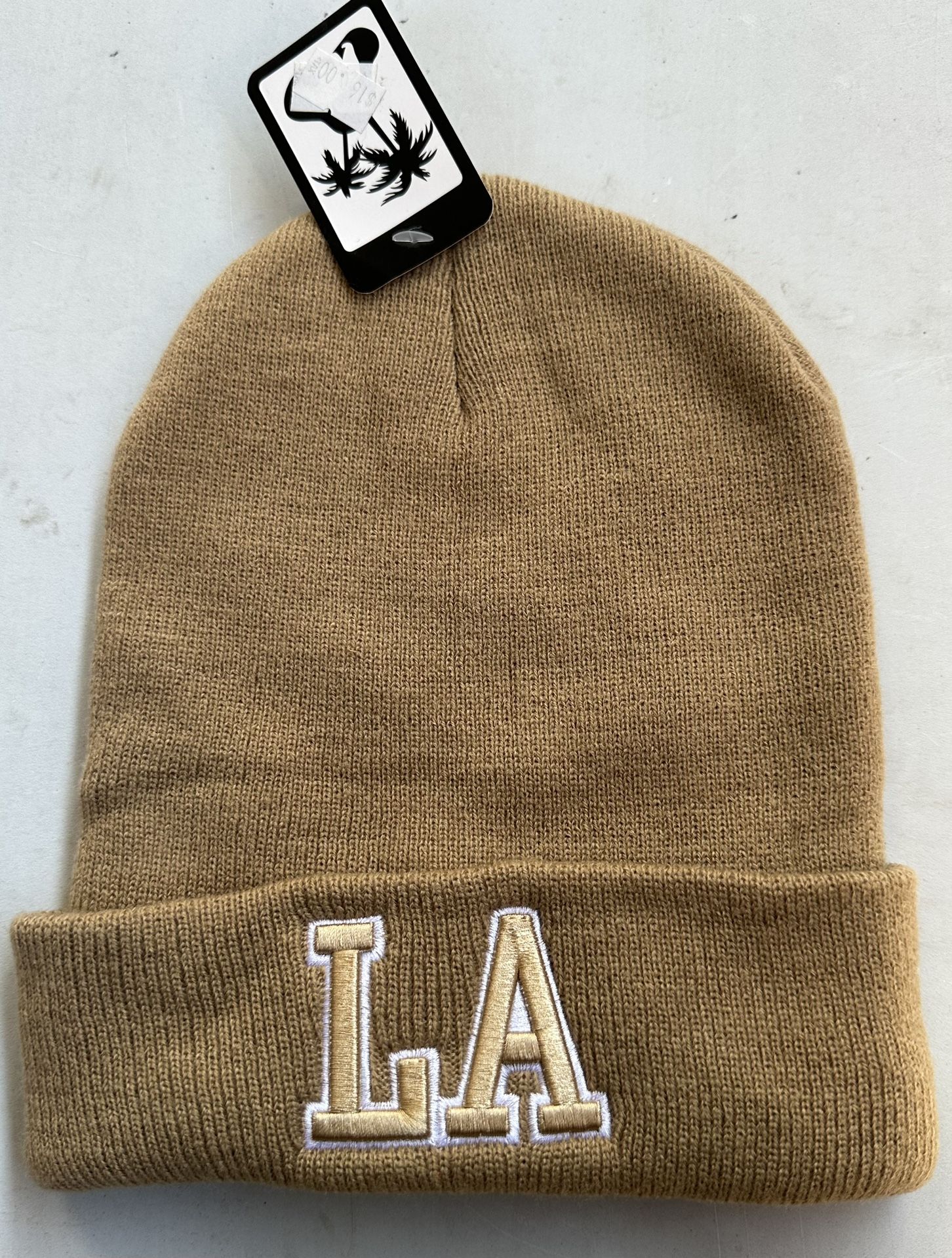 LA Khaki Beanie On Sale 