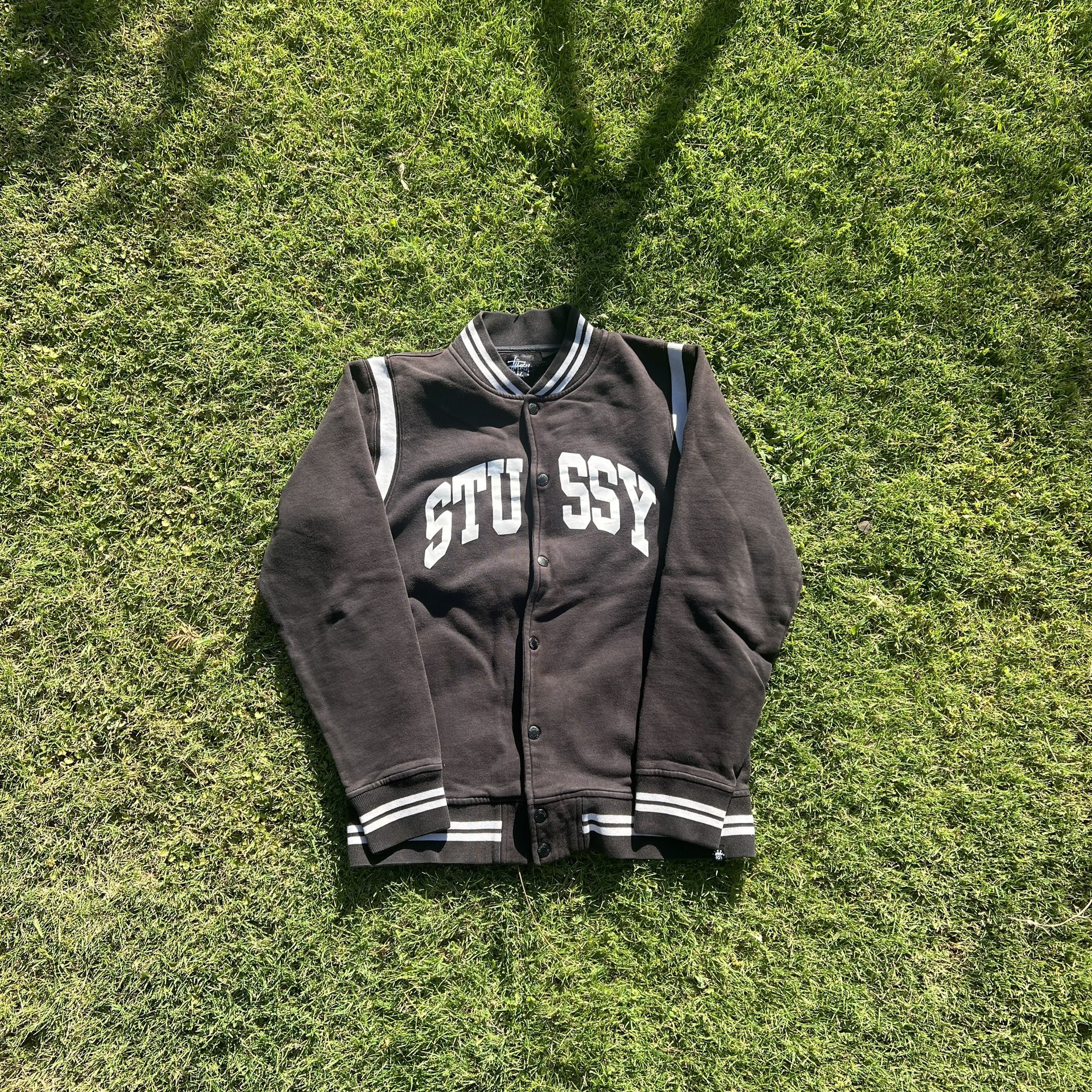 Stüssy Black and White Varsity Jacket
