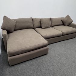 Crate & Barrel - 2 pc Lounge Sectional sofa with left arm chaise. We deliver & setup.