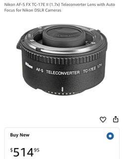 Nikon AF-S FX TC-17E II (1.7x) Teleconverter